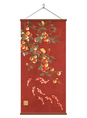 柿柿如意玄关装饰画免打孔安装