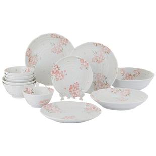 陶趣居日式盘子碗樱花菜盘日本进口家用盘餐具套装陶瓷平盘餐盘