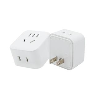 日本转国内转换插头旅行插座日标转换器两孔转三孔充电电源插排
