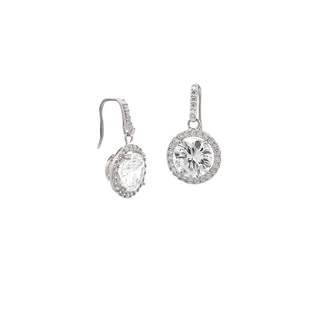 Chomel新加坡官方精致简约锆石圆环耳环耳坠耳饰简约通勤礼物8619