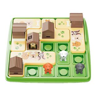 躲猫猫桌游小狗闯关儿童空间规划逻辑思维训练益智拼装桌面玩具