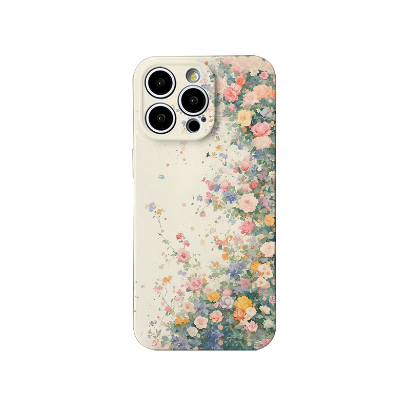 复古满屏鲜花菲林适用于iphone17promax手机壳苹果17新款17pro文艺16promax高级感16简约15唯美