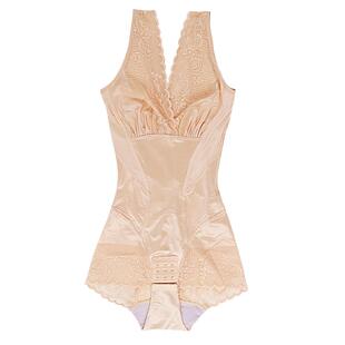 薄款莱卡塑形紧身蕾丝性感美体提臀连体塑身衣收腹束腰瘦全身女