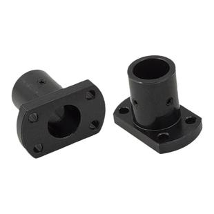 导向轴支座轴固定座两面切割法兰型STHCB钢制双切发黑光轴支架短