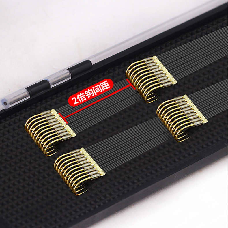 成品绑好子线双钩套装全套金袖伊势尼鲫鱼钩防缠绕有刺无倒刺袖钩