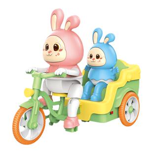 儿童电动玩具小兔子蹬三轮车1-2一3岁宝宝男女孩2026新款音乐骑车