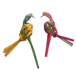 手工竹编趣味鸟可涂鸦工艺品摆件空间装饰品DIY手工道具