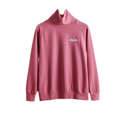 高领加绒加厚上衣保暖卫衣德绒