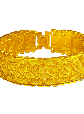 镀黄金霸气风久不掉色手链