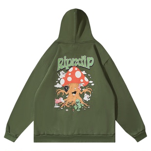 美国潮牌RIPNDIP中指猫贱猫卫衣恶搞游乐场卡通男女情侣加绒外套