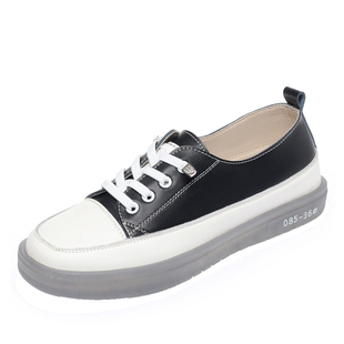 意尔康2026春季新款女单鞋正品真皮女鞋休闲时尚运动小白鞋牛皮鞋