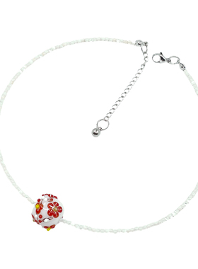 原创梅深海母贝choker项链