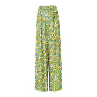 [新品再降]DVF2026春夏新款海沫绿摩登比芭玫瑰度假风长裤PL1U003