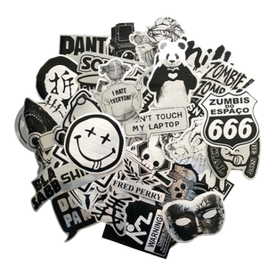 50张拉丝仿金属装饰个性贴画手机文具盒滑板车行李箱充电宝笔记本摩托车头盔冰箱吉他平板保温杯鞋柜防水贴纸
