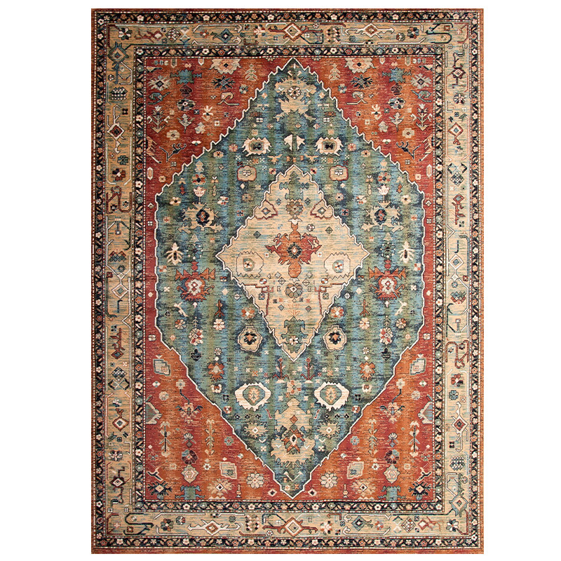 美式复古民族风地毯客厅卧室床边沙发茶几垫波西米亚摩洛哥风地毯