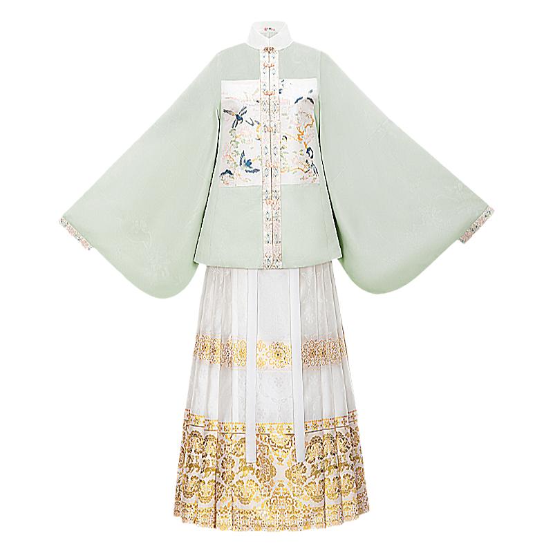 花朝记｜画堂春｜秋冬汉服｜织金妆花补子｜明制竖领对襟袄马面裙