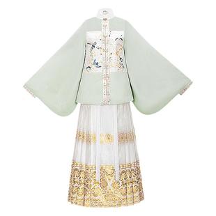 花朝记｜画堂春｜秋冬汉服｜织金妆花补子｜明制竖领对襟袄马面裙