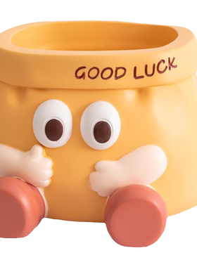 入户玄关趣味纸袋钥匙收纳摆件