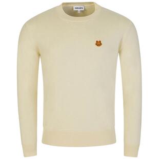 KENZO高田贤三 虎头男士网球穿搭保暖圆领羊毛毛衣 FB65PU6423TA