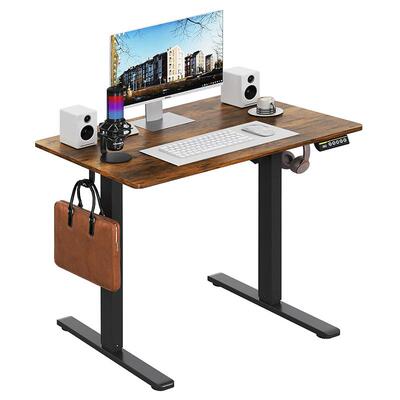 俏同学仿古木倒装35寸办公电脑桌