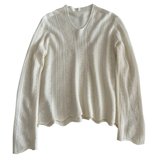 内搭蝴蝶刺绣鸡蛋领长袖蕾丝衫女宽松温柔杏色打底衫上衣春季新款