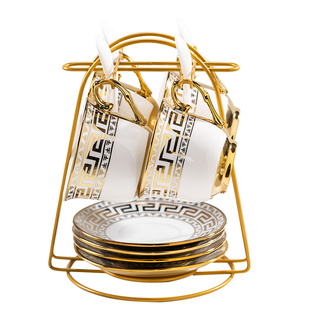 陶瓷欧式轻奢咖啡杯美容院花茶杯客厅茶具下午茶金边水杯马克杯