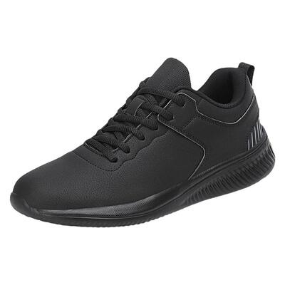 冬季品牌男鞋皮面防水轻便运动鞋