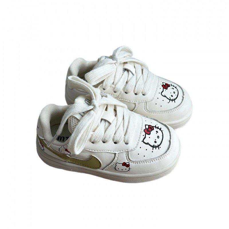 儿童小白鞋春秋女童卡通休闲板鞋男小童运动鞋宝宝防滑软底学步鞋