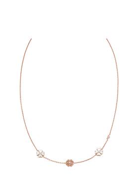 阿玛尼白鹿同款四叶草花朵项链