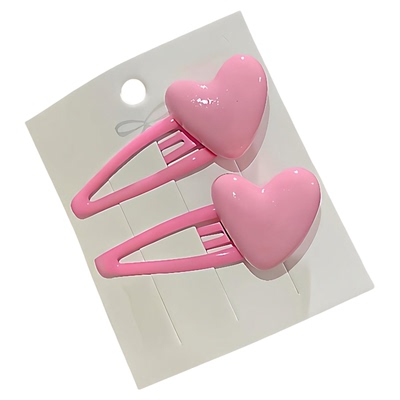 侧边夹可爱粉色碎发卡子发夹