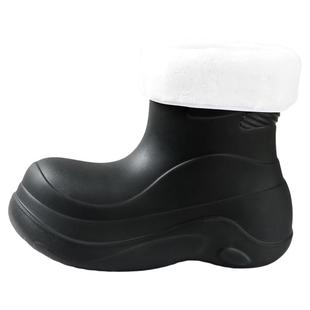 JEEP雨鞋女款冬季2025新款水鞋加绒雨靴女厚底加棉雪地靴加厚靴子