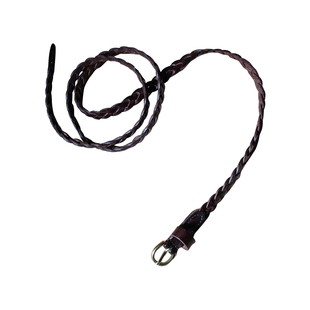 编织女士头层牛皮小皮带 细腰带 女 打结 纯牛皮小编织腰带 软