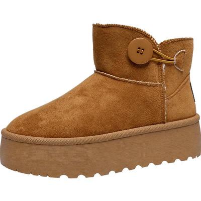 人本百搭休闲雪地靴厚底靴子