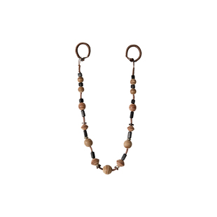 「软山丘」植鞣皮手工编织包包挂件复古百搭挂饰高级质感串珠配饰