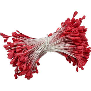 diy哑光2mm花蕊手工花艺发簪簪子材料假花纸藤花丝网花火柴头花芯