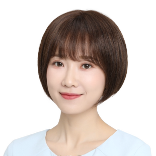 假发女短发全真人发全头套头顶自然隐形真发时尚减龄波波头假发套