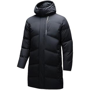 安踏面包羽绒中长款男子冬季新款六度芯羽绒服鸭绒保暖棉服外套男