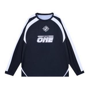 准者长袖运动T恤男子春季新款篮球训练服美式户外骑行速干上衣