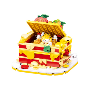 野想积木加菲猫生活场景玩具儿童益智拼装电视机模型男孩拼图礼物