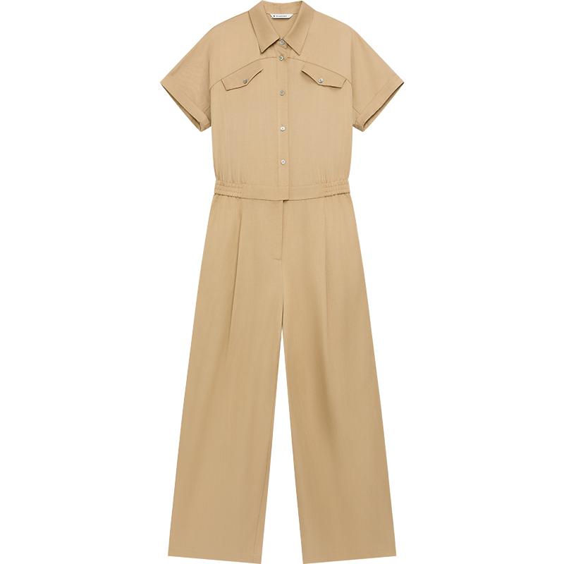 【播奥莱】播夏季法式休闲连体裤女时尚复古连衣裤DDR2JD5750