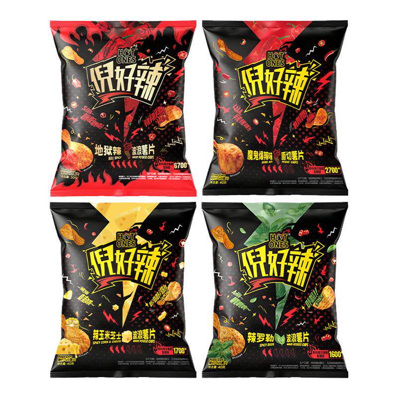 HotOnes倪好辣混合装辣味薯片
