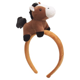 可爱小马发箍2026马年生肖头饰跨年节日表演拍照装扮发卡搞怪头箍