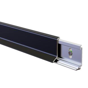 美通铝合金踢脚线极简极窄金属不锈钢卡扣35cm平接超薄圆弧地脚线