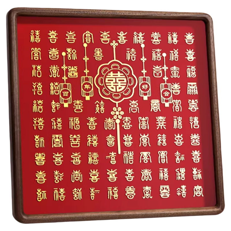 百喜图结婚礼物送新人铜雕礼盒款