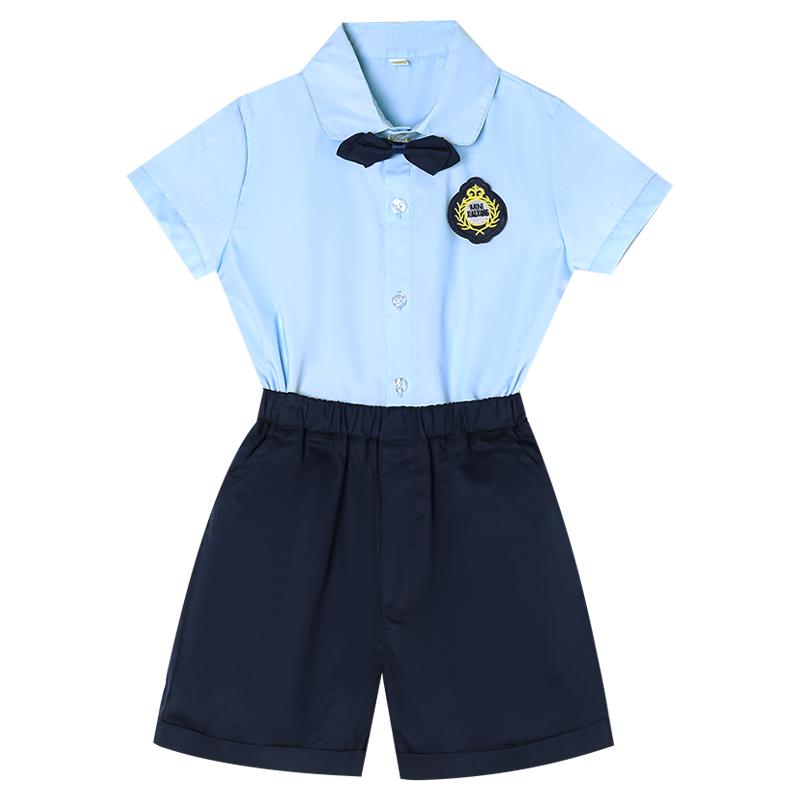 幼儿园园服夏装儿童校服纯棉学院风班服小学生合唱服表演演出舞蹈