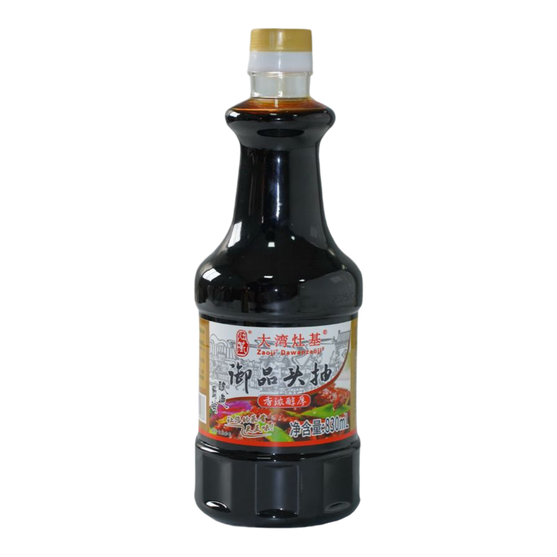 正果大湾灶基黄豆酿造酱油御品头抽830ml*2瓶家用特级生抽调味品