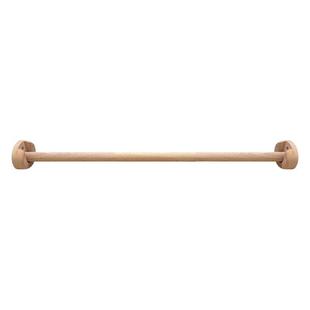 定制日式帘杆免打孔实木支撑托窗帘杆厨房小窗户支撑衣柜原木实心