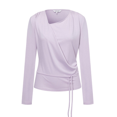 loeuvre法式慵懒系带长袖T恤女