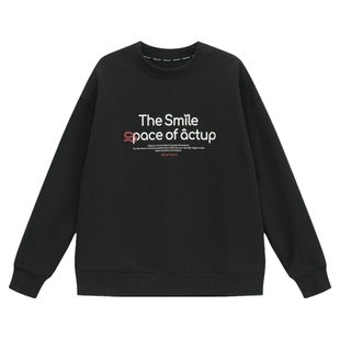 吕小虎ACTUP 春季字母印花圆领卫衣男 ovsersize情侣内搭长袖上衣