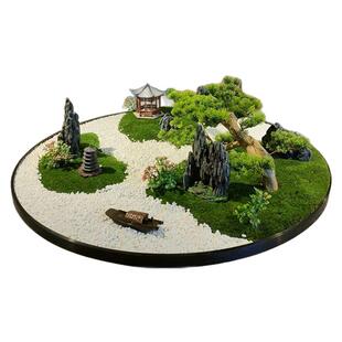 餐桌摆件装饰品饭店酒店大圆桌中间转盘摆花餐厅摆设微缩景观摆台